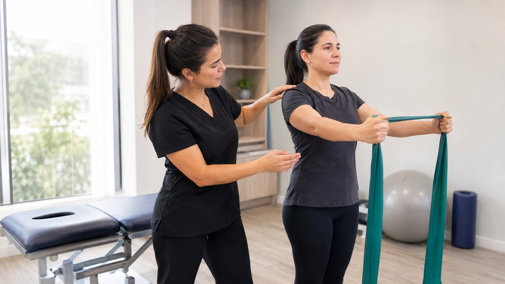 Ejercicio de rehabilitación kinesiológica en QuiroHome