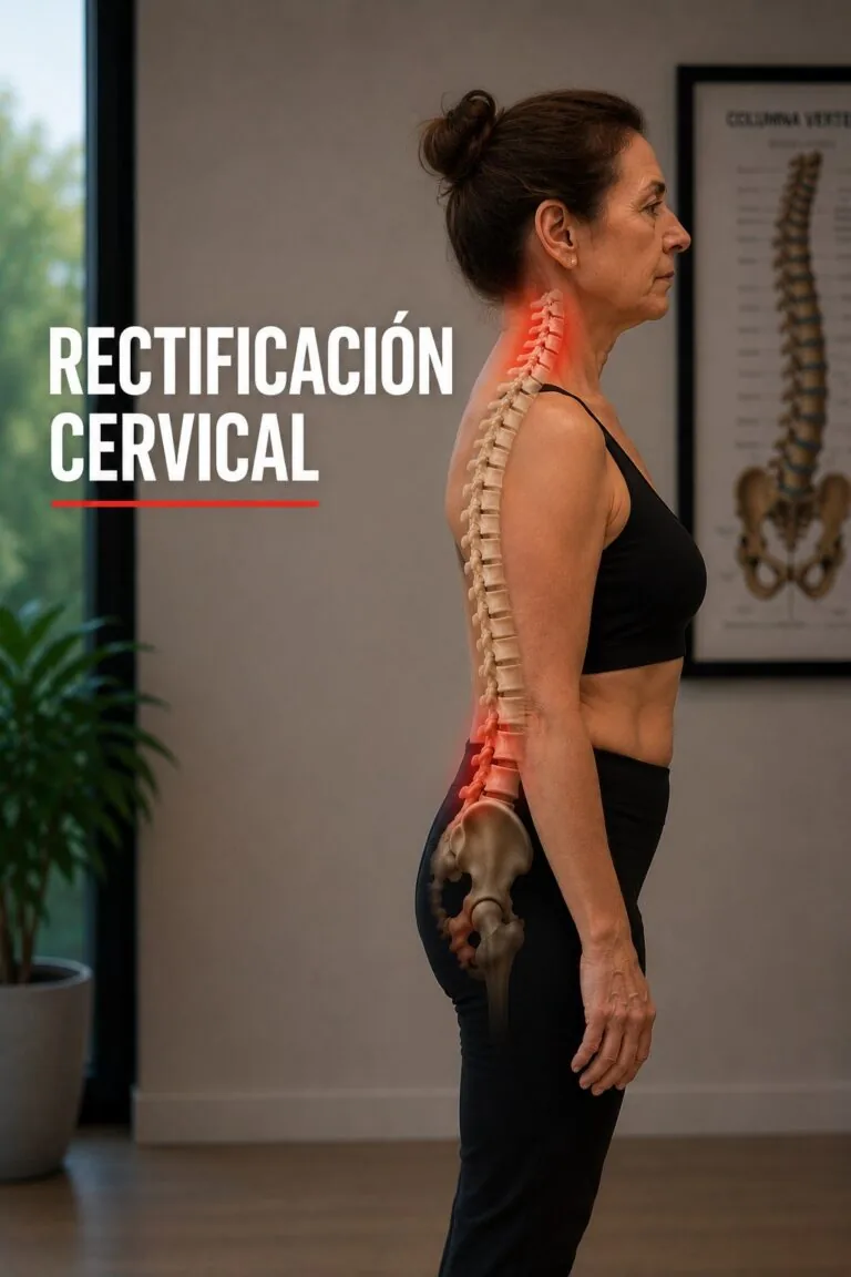 Rectificación Cervical: Pérdida de la curvatura cervical · Cuello recto