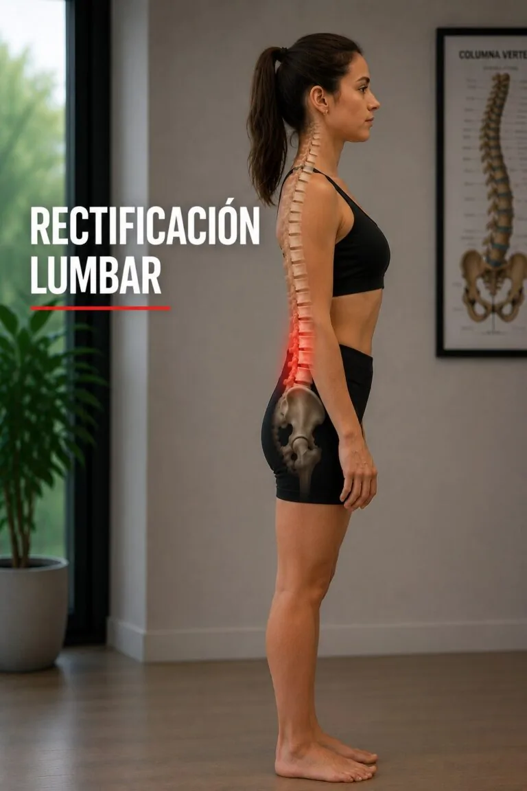 Rectificación Lumbar: Pérdida de la curvatura lumbar · Espalda plana