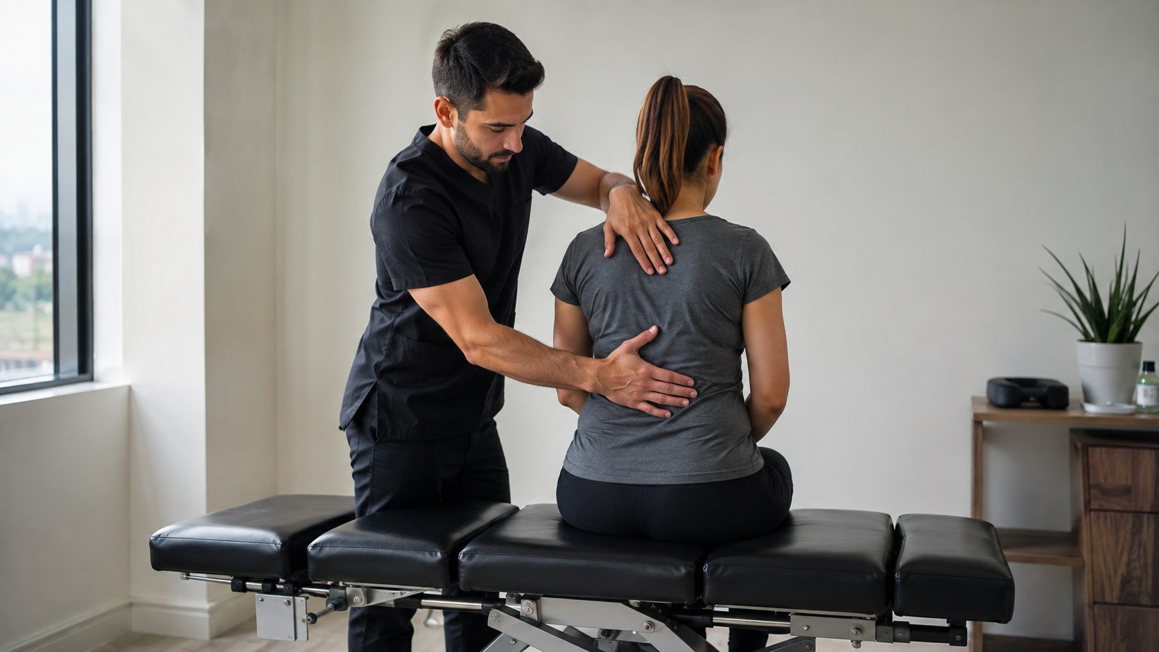 Movilización dorsal quiropráctica en QuiroHome