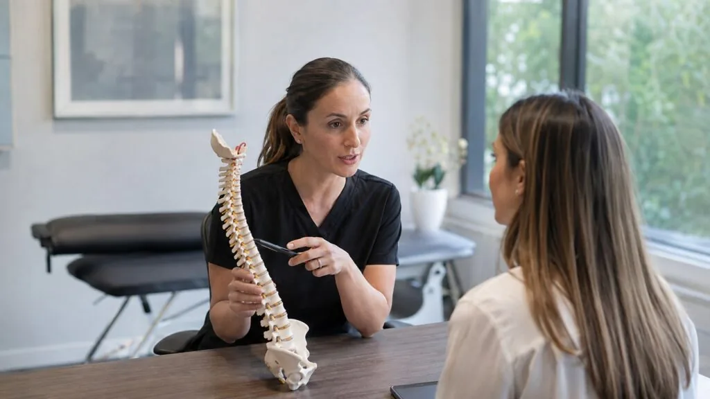 Evaluación de columna con modelo anatómico en QuiroHome