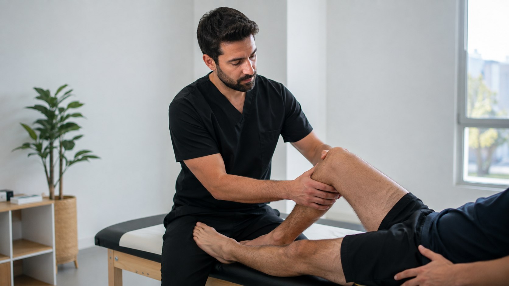 Evaluación y terapia manual de rodilla en QuiroHome