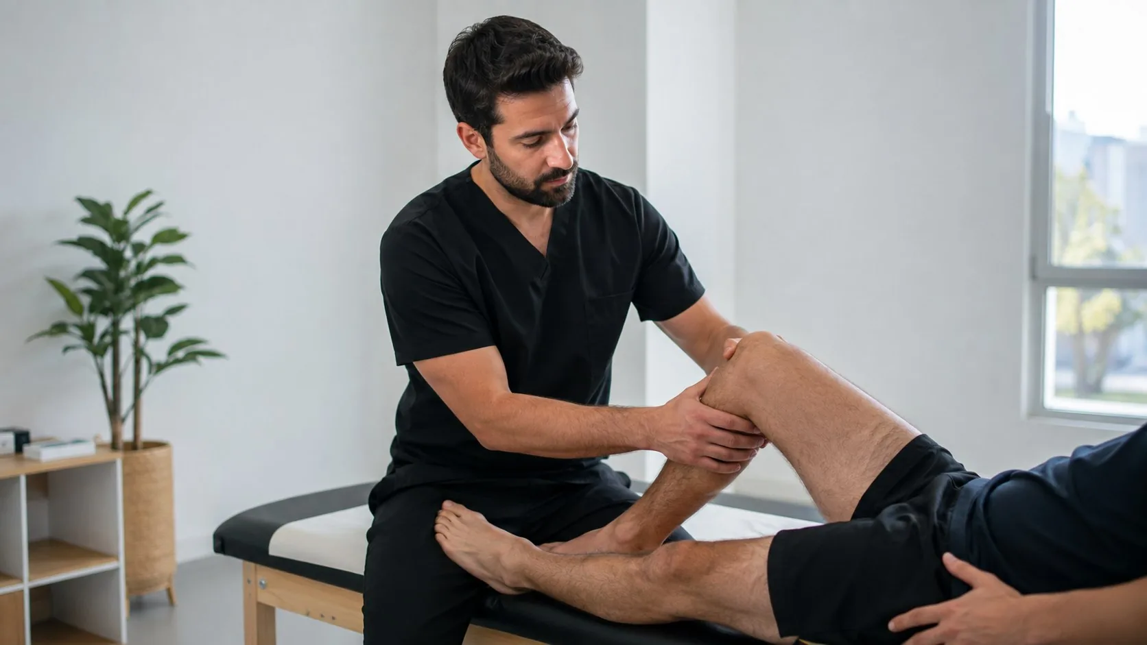 Evaluación y terapia manual de rodilla en QuiroHome