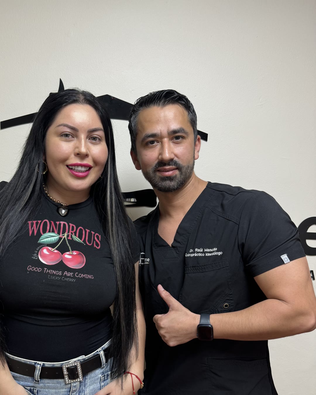 Cami Arismendi con el DC. Raúl Mancilla