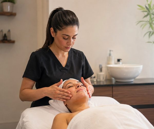 Masaje facial estético en QuiroHome