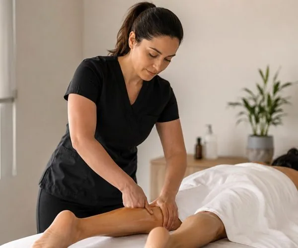 Masoterapia en piernas en QuiroHome